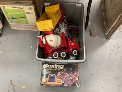 Lot 461 - Bambino Boxing Knock- Em Out electronic game together with Tonka toys and others.