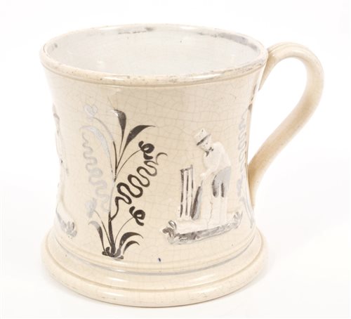 Lot 46 - Scarce early 19th century Silverer lustre mug...