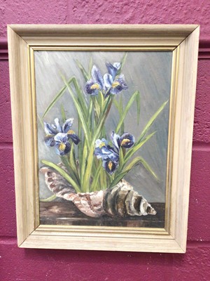 Lot 349 - Oil on board- Lebanon Iris, signed G. Banks