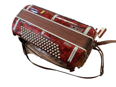 Lot 2201 - Moreschi Pesaro Superba accordion with two handbooks