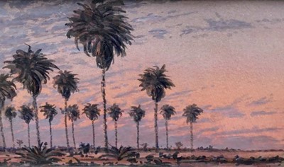 Lot 133 - Duncan McCandless (American b.1941) watercolour - American western landscapes with palm trees and smaller (2)