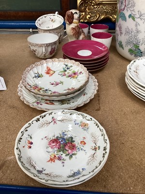 Lot 270 - Dresden teaware, Victorian slop pail and decorated china (qty)