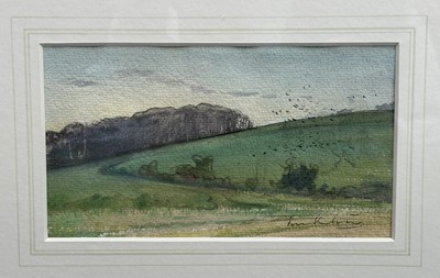 Lot 290 - Peter Partington, watercolour - A Rural Landscape, signed, 12cm x 19cm, in glazed frame