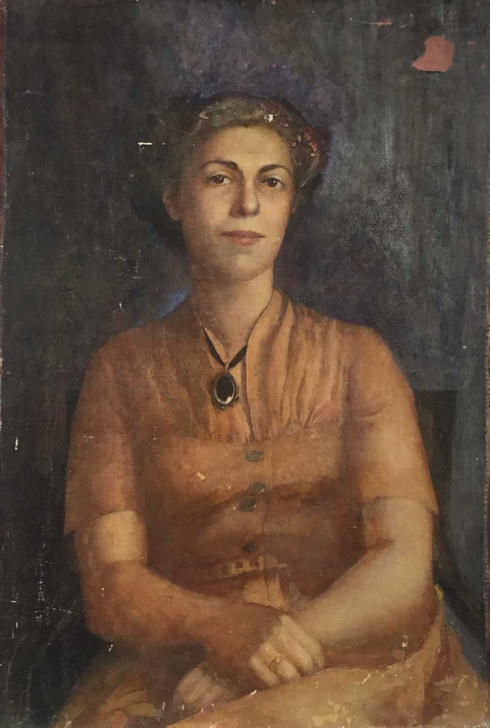 Lot 1 - Mary Millar Watt (1924-2023) oil on canvas laid onto board - Monica, signed, titled to label verso, 75 x 51cm