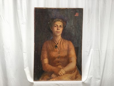 Lot 1 - Mary Millar Watt (1924-2023) oil on canvas laid onto board - Monica, signed, titled to label verso, 75 x 51cm