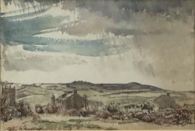 Lot 32 - John Rankine Barclay (1884-1962) watercolour - Zennor Cornwall, 23 x 32cm