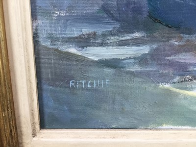 Lot 24 - Cilla Ritchie (20th century) oil on board - Still life , signed, together with a watercolour of a garden by Andrew Martin