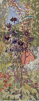 Lot 23 - Mary Millar Watt (1924-2003) watercolour, a pair of garden scenes