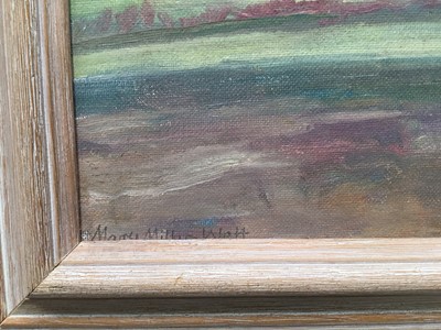 Lot 16 - Mary Millar Watt (1924-2023) oil on board - Salthouse, signed, 18 x 23cm, framed