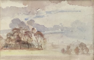 Lot 45 - Amy Watt (1900-1956) watercolour - Our field at Dedham, 1928