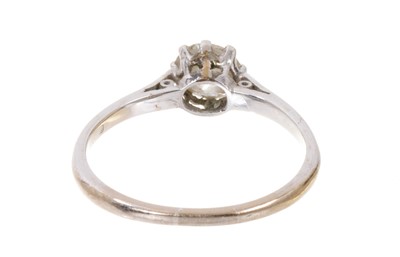 Lot 518 - Diamond single stone ring with an old cut diamond estimated to weigh approximately 0.75cts in eight claw setting on 18ct white gold shank, ring size Q.