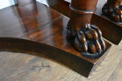 Lot 1507 - Pair of George IV mahogany console tables