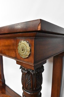 Lot 1507 - Pair of George IV mahogany console tables