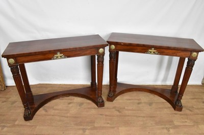 Lot 1507 - Pair of George IV mahogany console tables