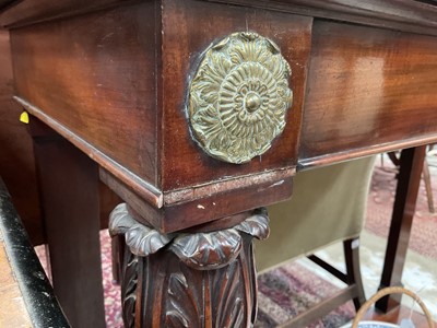 Lot 1507 - Pair of George IV mahogany console tables