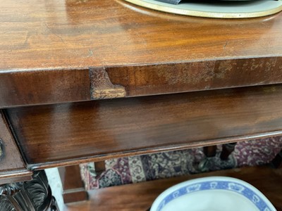 Lot 1507 - Pair of George IV mahogany console tables