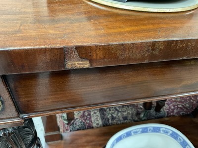 Lot 1507 - Pair of George IV mahogany console tables