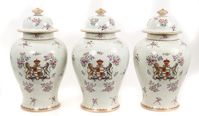 Lot 290 - Trio of Samson vases