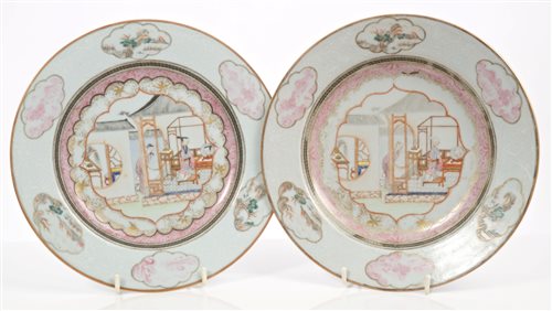 Lot 66 - Fine pair 18th century Chinese export famille...