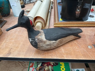 Lot 476 - Carved wood painted model of a sea bird in the style of Guy Taplin