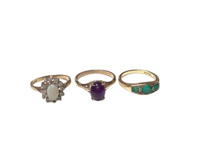 Lot 192 - Three gold rings