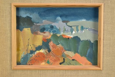 Lot 1308 - Lynn Bushell (b.1946) oil on canvas - Autumn in the South of France, signed, 26cm x 36cm, framed