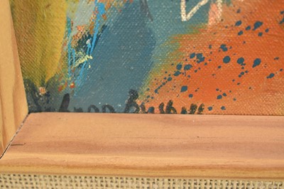 Lot 1308 - Lynn Bushell (b.1946) oil on canvas - Autumn in the South of France, signed, 26cm x 36cm, framed