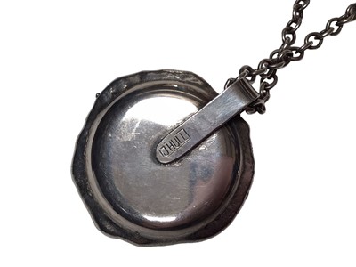 Lot 34 - Jacob Hull Danish silver plated abstract pendant and ring (2)