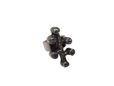 Lot 34 - Jacob Hull Danish silver plated abstract pendant and ring (2)