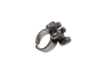 Lot 34 - Jacob Hull Danish silver plated abstract pendant and ring (2)