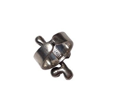 Lot 34 - Jacob Hull Danish silver plated abstract pendant and ring (2)