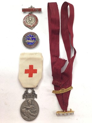 Lot 377 - Small group of nursing badges and medals