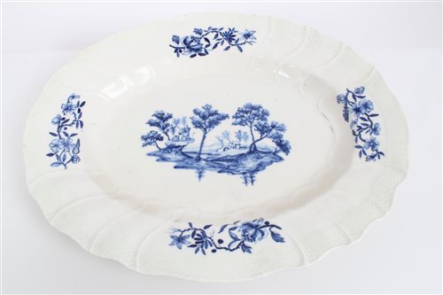 Lot 74 - 18th century Continental blue and white soft...