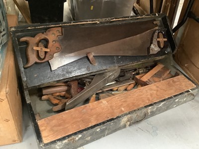 Lot 500 - Group of hand tools to include Marples wood turning chisels and various planes.