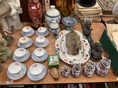 Lot 503 - Graduated set of Masons Ironstone jugs, Spode six place teaset and other ceramics and sundries.