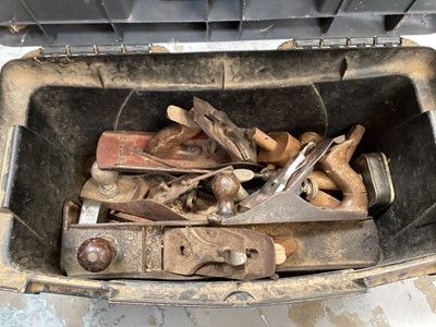 Lot 519 - Group of woodworking planes and other tools.