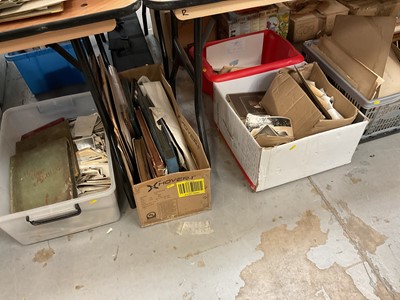 Lot 523 - Five boxes of mixed ephemera to include photograph albums.