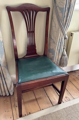 Lot 1483 - Set of six Edwardian mahogany dining chairs