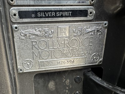 Lot 6 - 1989 Rolls-Royce Silver Spirit saloon, 6.75 litre V8, fuel injection, automatic, reg. no. E20 RRR