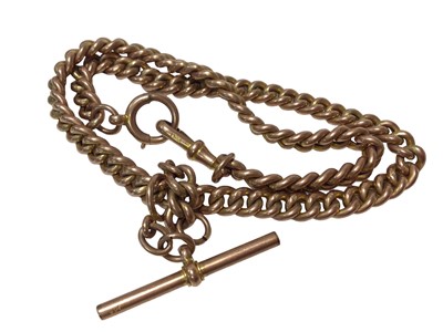 Lot 599 - 9ct gold fob watch chain
