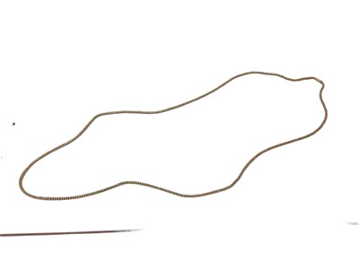 Lot 598 - 9ct gold long chain