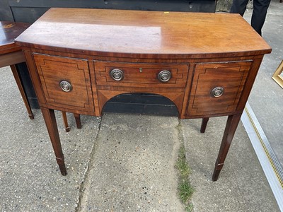 Lot 1368 - Regency mahogany and ebony line inlaid dressing table