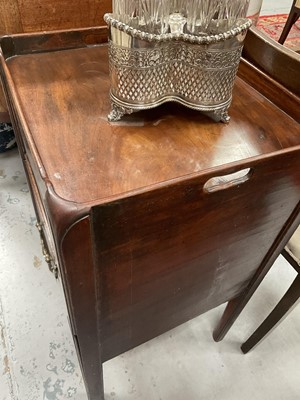 Lot 1542 - Rare pair of George III mahogany bedside cupboards