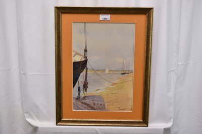 Lot 1280 - Effie Alexander, nee Fletcher, two watercolours - The Twizzle, Walton on the Naze, one signed with her maiden name the other her married name, together with another oil and watercolour - The Naze,...
