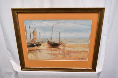 Lot 1280 - Effie Alexander, nee Fletcher, two watercolours - The Twizzle, Walton on the Naze, one signed with her maiden name the other her married name, together with another oil and watercolour - The Naze,...