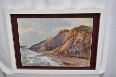Lot 1280 - Effie Alexander, nee Fletcher, two watercolours - The Twizzle, Walton on the Naze, one signed with her maiden name the other her married name, together with another oil and watercolour - The Naze,...
