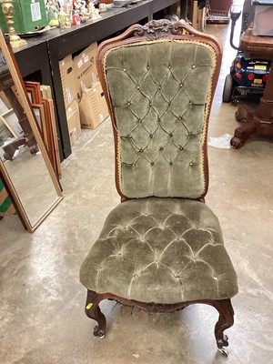 Lot 1363 - Early Victorian rosewood side chair