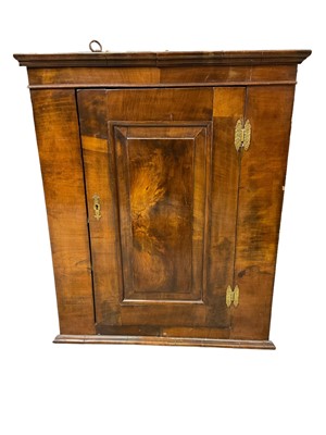 Lot 1389 - 18th century walnut corner cupboard
