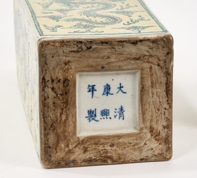 Lot 202 - Pair of Chinese squared baluster vases on wooden stands