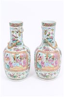 Lot 101 - Pair of 19th century Cantonese famille rose...